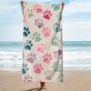 1PC Colorful Paw Prints 2D Flat Beach Towel Lightweight Soft Absorbent for Beach Vacation Summer Gifts
