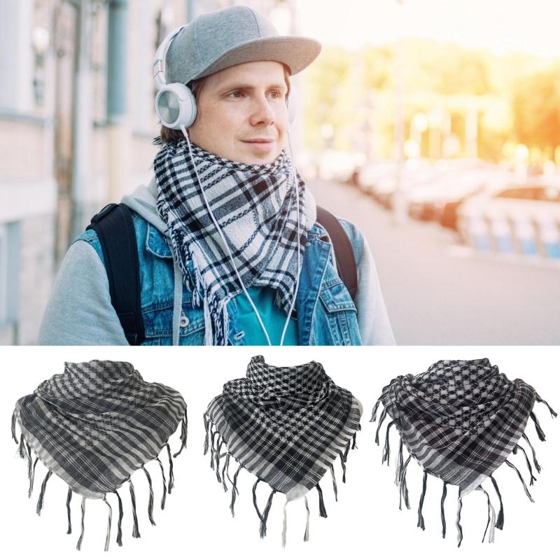 Arab Woman Kerchief Middle East Scarf Outdoor Breathable Turbans Multi Purpose Headscarf Driving Dustproof Kerchief
