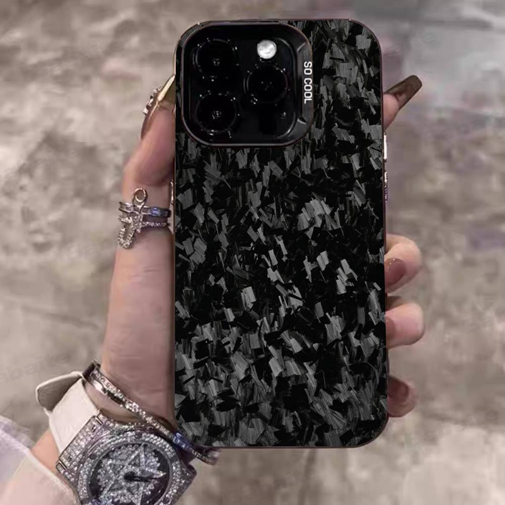 Geschmiedete Carbon Fundas Handyhülle Für IPhone 17 16 15 14 11 12 13 Pro Max Pro Plus Farbige Silberne Abdeckung