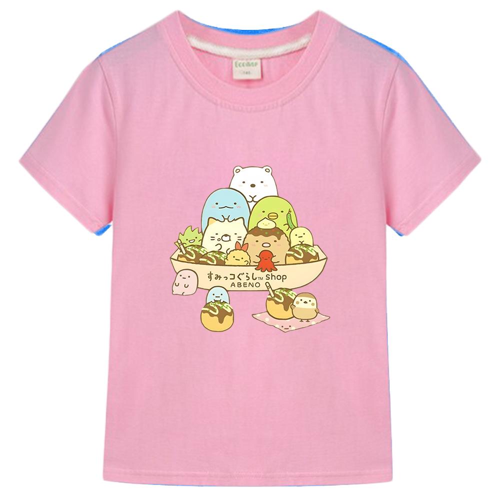 Sumikko Gurashi T-shirts Kids Summer Clothes Cartoon Print T Shirts Boy Girls Tshirts Anime Tee Cotton Top