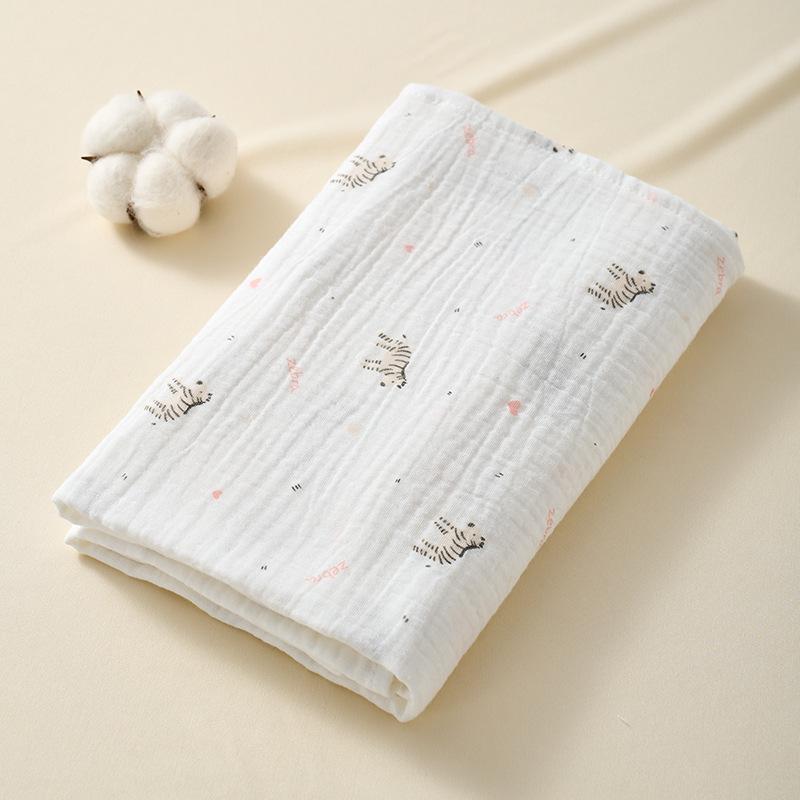 Baby Bath Towel: Pure Cotton Absorbent Gauze Swaddle, Summer Blanket, Infant Wrap