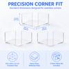 3pcs Clear Acrylic Acrylic Corner Shelves Wall Mounted Small Adhesive Shelves  For Security Camera