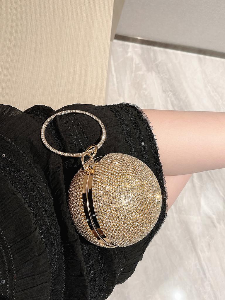 Women's Fashion Ball Sparkling Luxury Rhinestone Dinner Bag Full of Diamond Party Bag Clutch Bag Party Bag Prom Bag Evening Bag