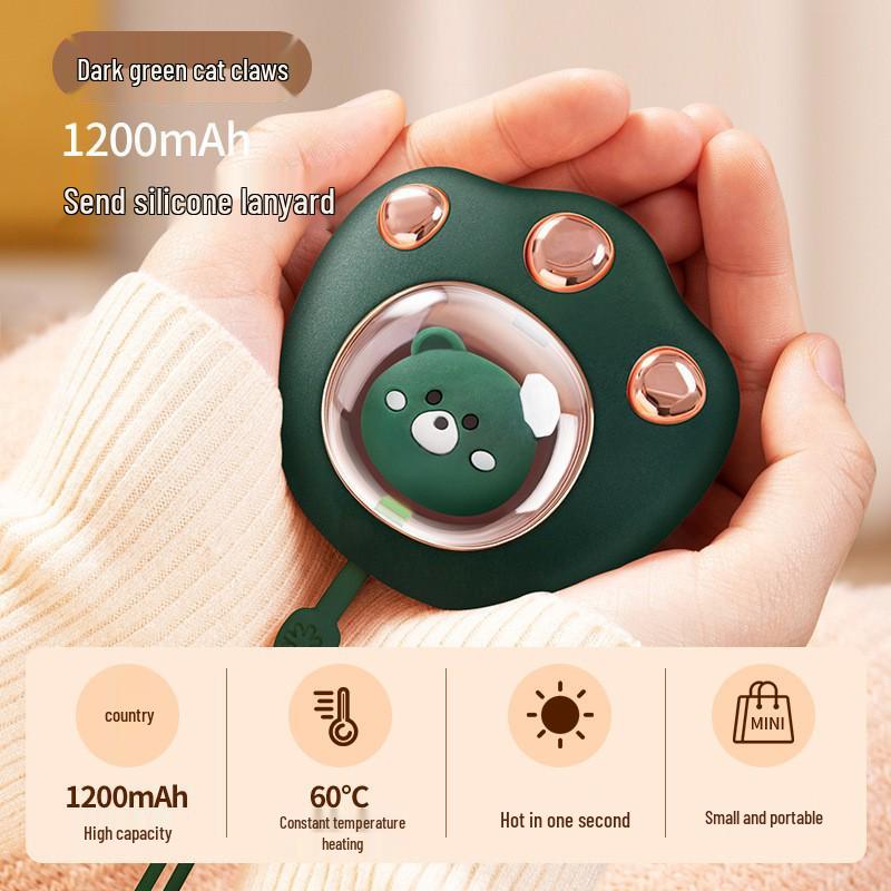 Cute Cat Paw USB Rechargeable Hand Warmer - Explosion-Proof & Portable