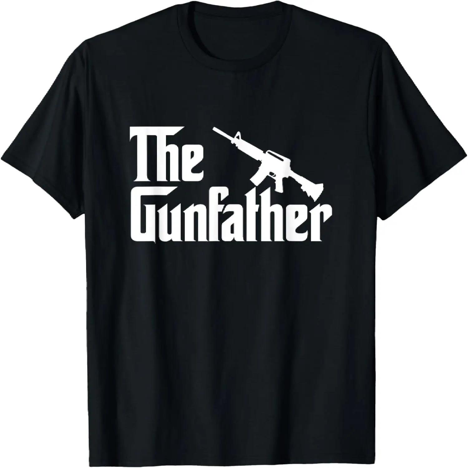 The Gun Father T-Shirt Funny Gun Owner Shirts For Dad T-Shirt S чёрный