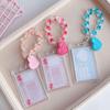 Transparent Heart Acrylic Keychain Card Holder for 3-Inch Instant Camera Photos