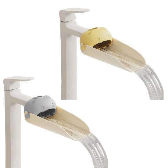 1/2Pcs Faucet Extender Food-Grade Silicone Bathroom Sink Faucet Extender Splash-Proof Wide Waterfall Spout Washing Faucet Tool