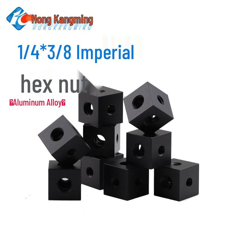 Aluminum Alloy 1/4 Inch Multi-hole Hex & Square Camera Mount Nut 1/4*3/8-H20