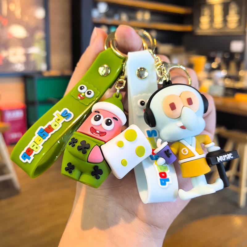 New SpongeBob SquarePants Patrick Star Keychain Accessory Car Keychain Exquisite Small Gift Schoolbag Gift Small Gift Toys Anime