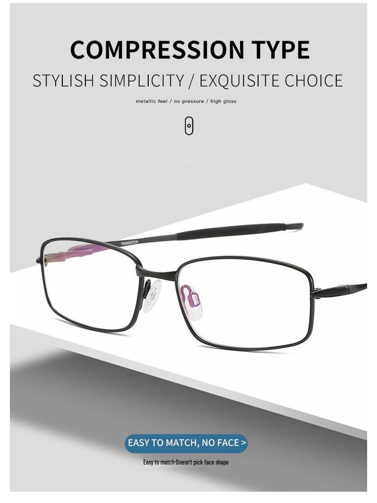 Men's Ultralight Full Frame Anti-Blue Light Fashion Glasses, Prescription Ready