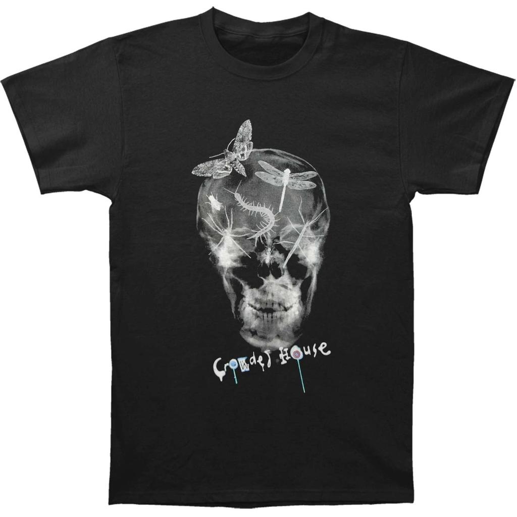 Men's Crowded House Skull T-shirt Medium Black