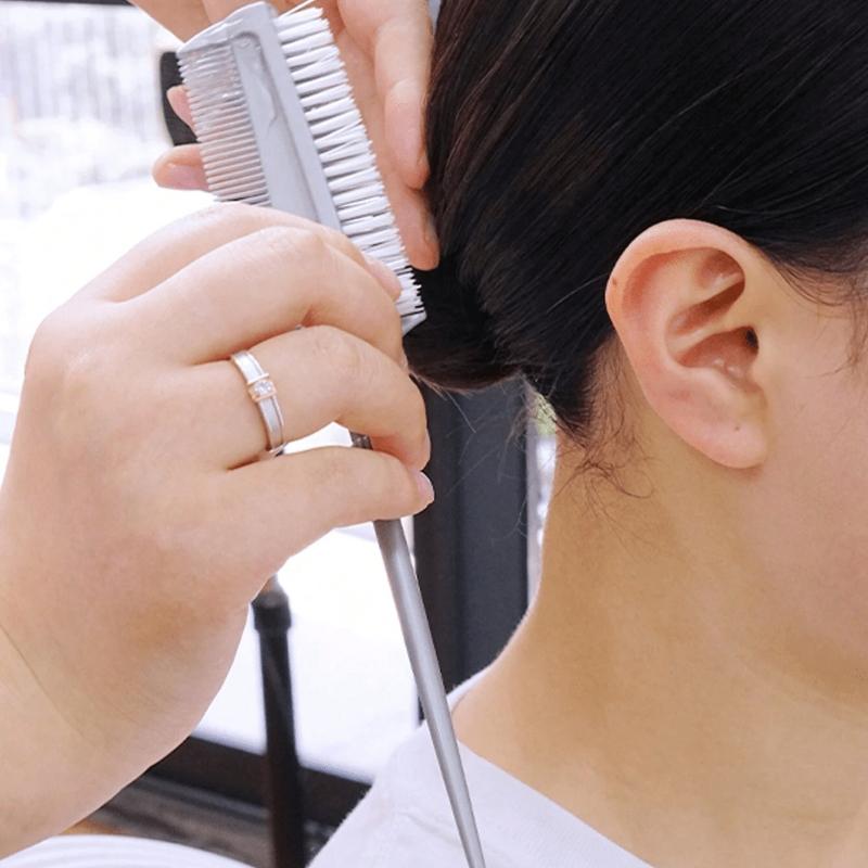 Hårborste Borste för att kombinera smink och hårkam, Borste för latinamerikanska dansfrisyrer och utjämning av hår med spetsig kam