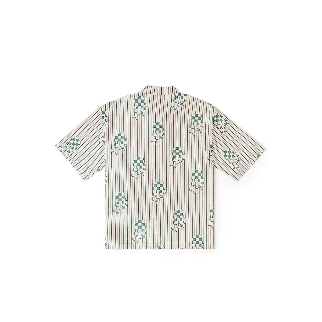 Vans X Asia Artist Collection Comfortable Breathable Striped Print Polo Short Sleeve Shirt Unisex Shirts Red VN000HA7D73