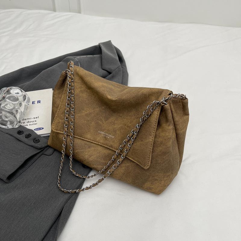 Vintage Large Capacity Denim Tote Bags for Women Shoulder Bags Versatile Chain Casual Large Bag Shopping Bags Bolsos De Mujer