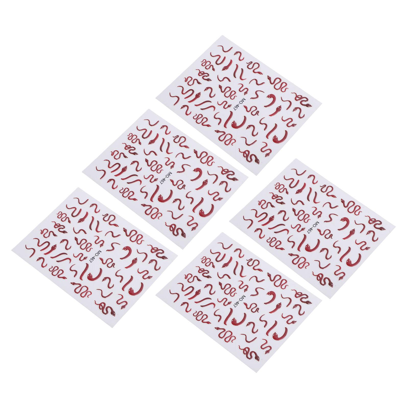 

5 шт. Наклейки для дизайна ногтей, тисненые маникюрные наклейки, самоклеящиеся наклейки для ногтей для салона маникюра