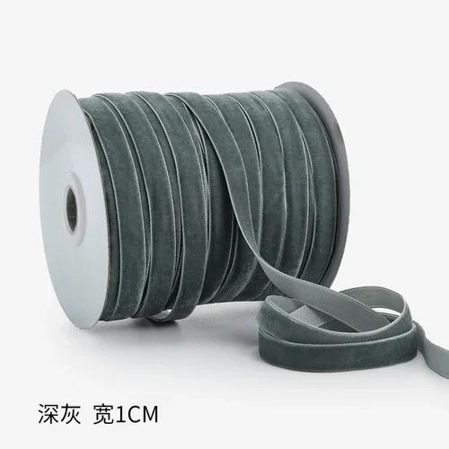 50yards 10mm Velvet Ribbon Wedding Party Decoration Handmade Gift Wrapping Hair Bows DIY Christmas  Sewing Crafts Fabric Ribbons