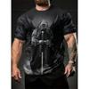 Modisches Herren-Rundhals-Kurzarm-3D-Casual-Farbprint-Casual-Kurzarm-Rundhals-T-Shirt