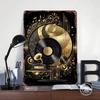Retro Vinyl Golden Music Art Poster Customized Wall Art Vintage Metal Signs Retro Tin Plaque for Man Cave Room Decoration Gaming