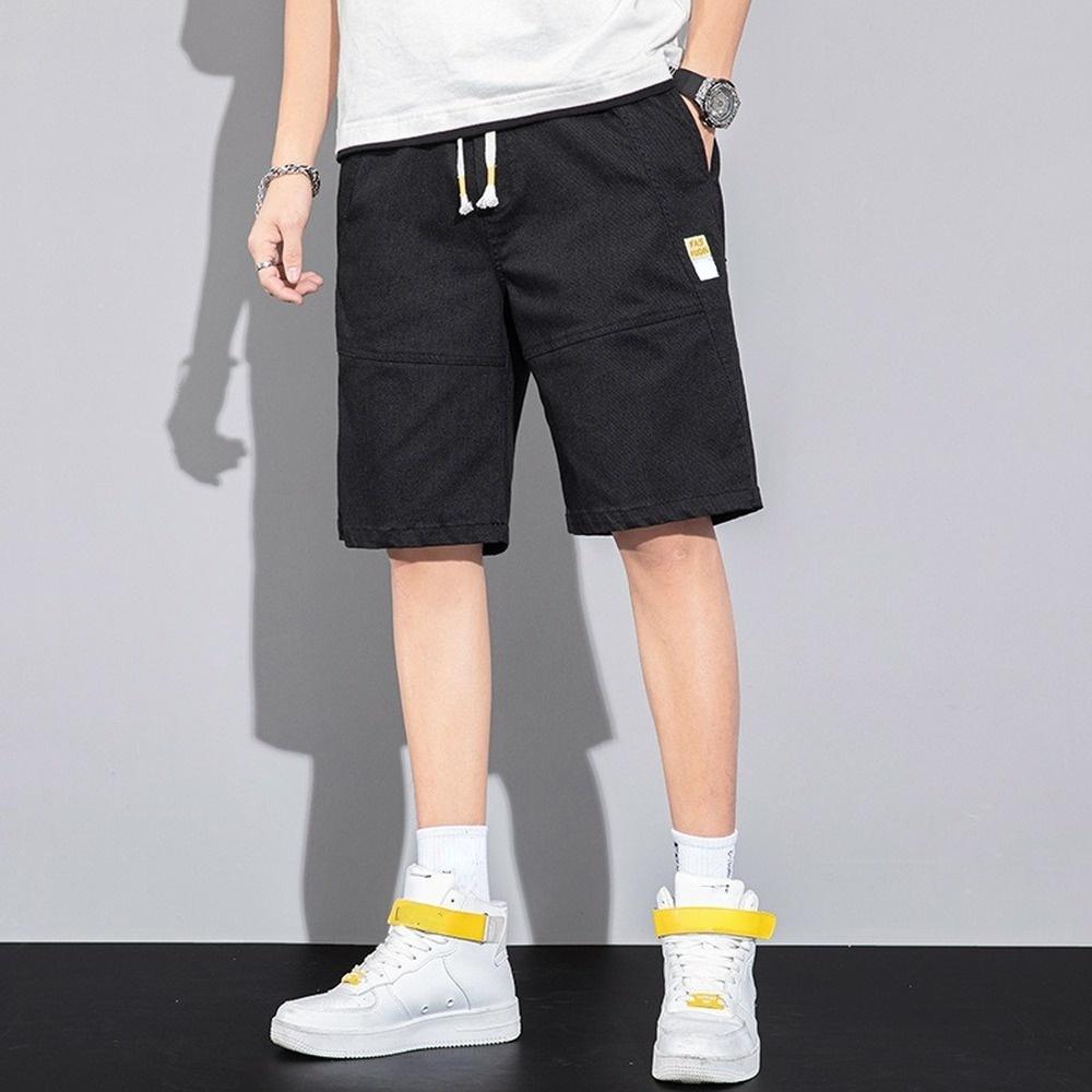 Herren Laufsport Shorts Casual Sommer Taille Elastizität Einfarbig Shorts Männer Plus Size Bottoms Kleidung