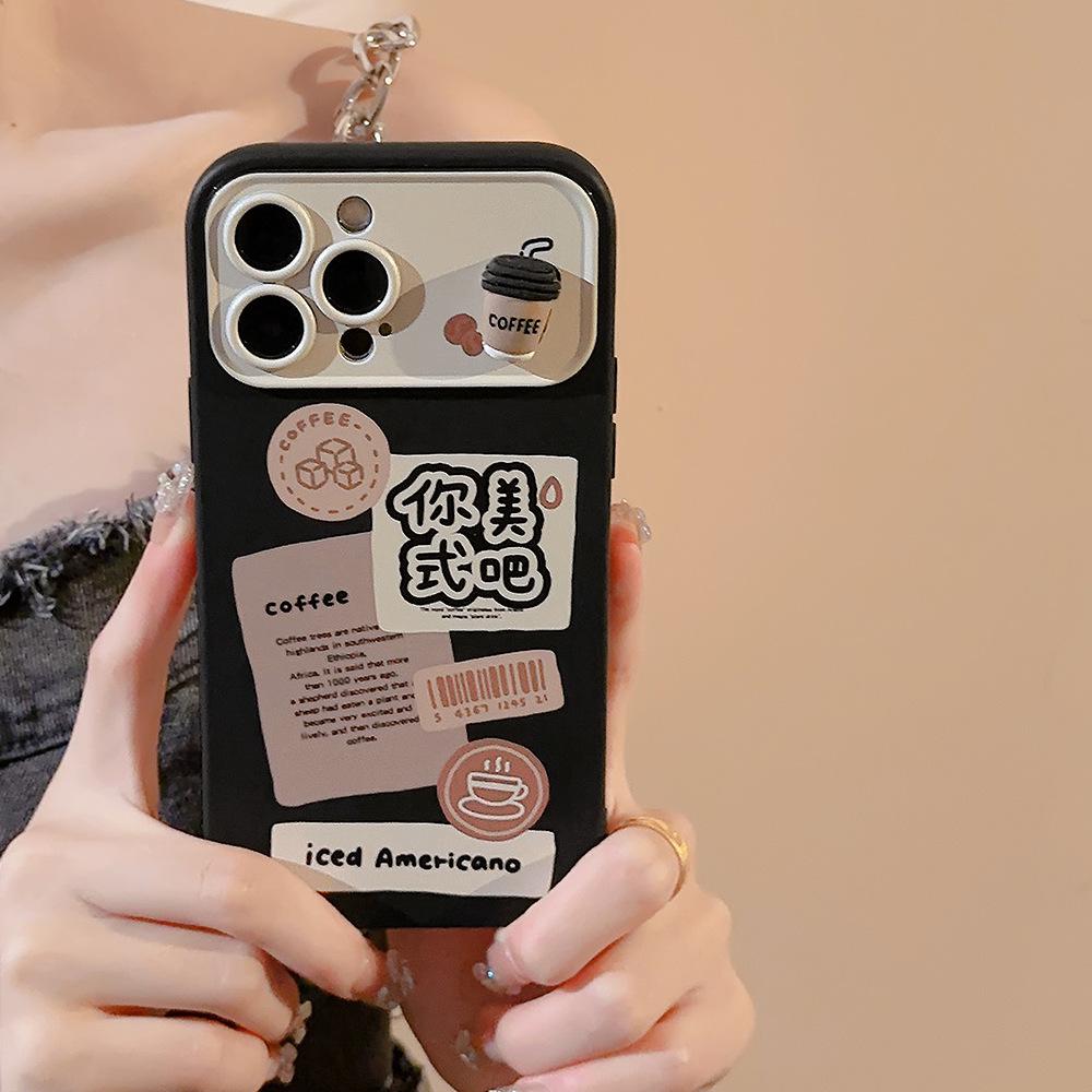 For IPhone 17 Phone Case 3D Coffee Cup 15 for Apple 13 ProMax Personality Tag 16 Large Window 12