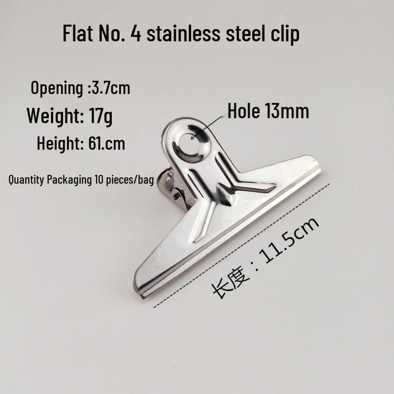 Stainless Steel Bill Clip for Office: Available In Extra Large, Large, Medium, Small Sizes for Finance, Iron Receipts, and Stationery Supplies.