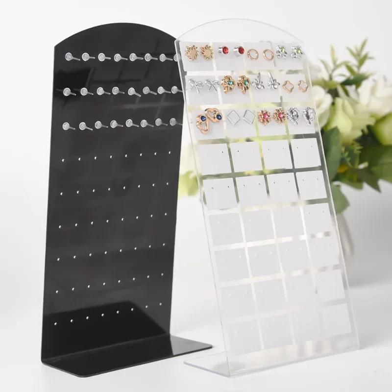 48/72 Holes Earring Jewelry Display Holder Mould Plastic Earrings Display Stand Storage Case Rack Stand Showcase Organizer Shelf