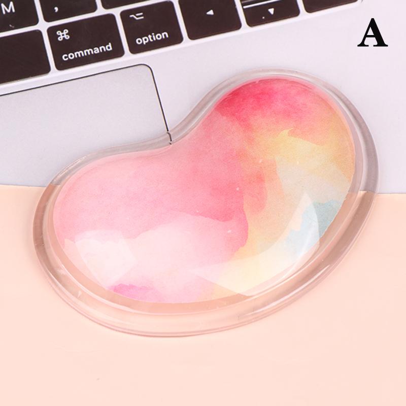 

1Pc Comfort Gel Computer Mouse Hand Wrist Rests Support Cushion Pad Silicone Heart-Shaped Wrist Pad For Pc Laptop