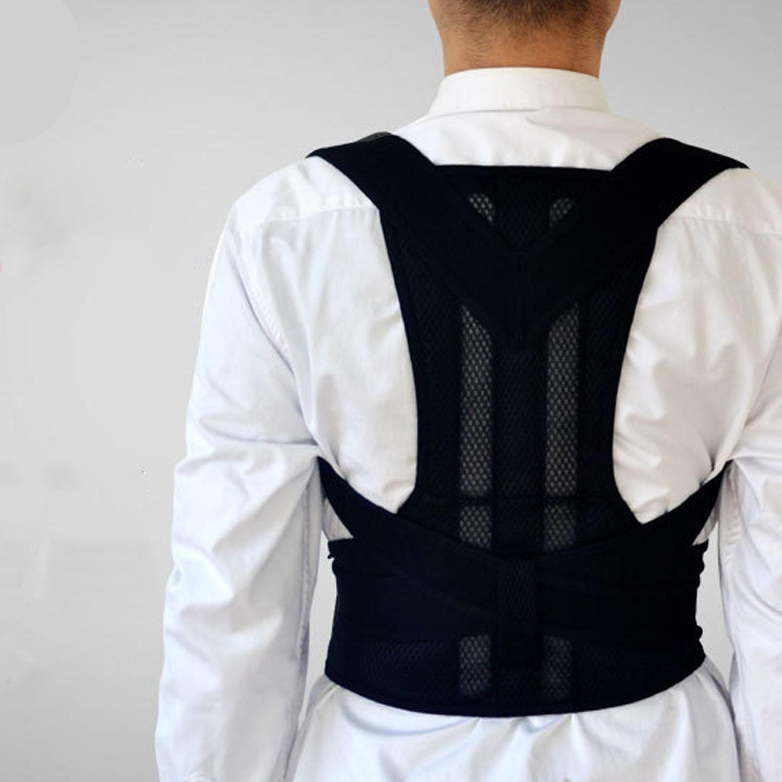 

Корректор осанки Легкий Дышащий Бандаж для спины Выпрямитель спины для Женщин Мужчин Черный L L(for 6.5-9kg)