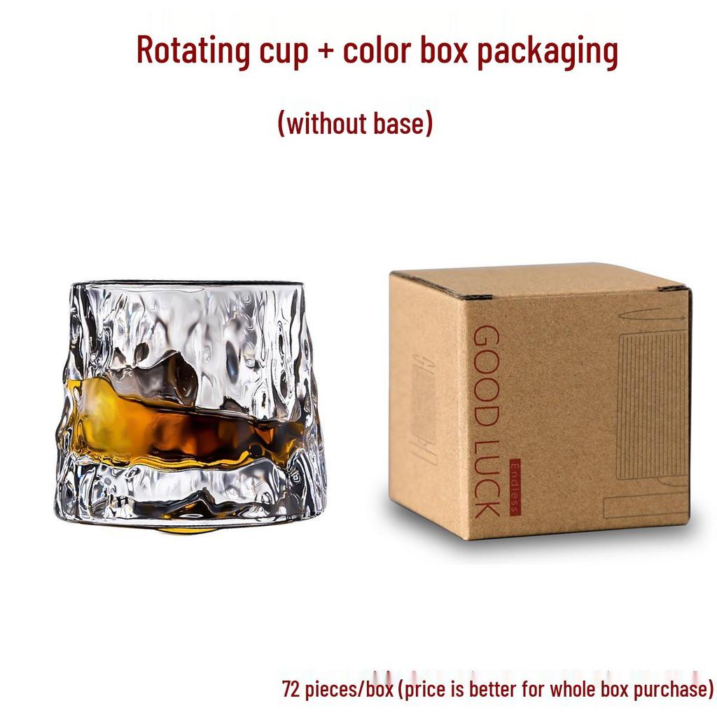 Kreatives Verdrehtes Whiskeyglas mit Fuß – Rotierende Transparente Bar-Tasse