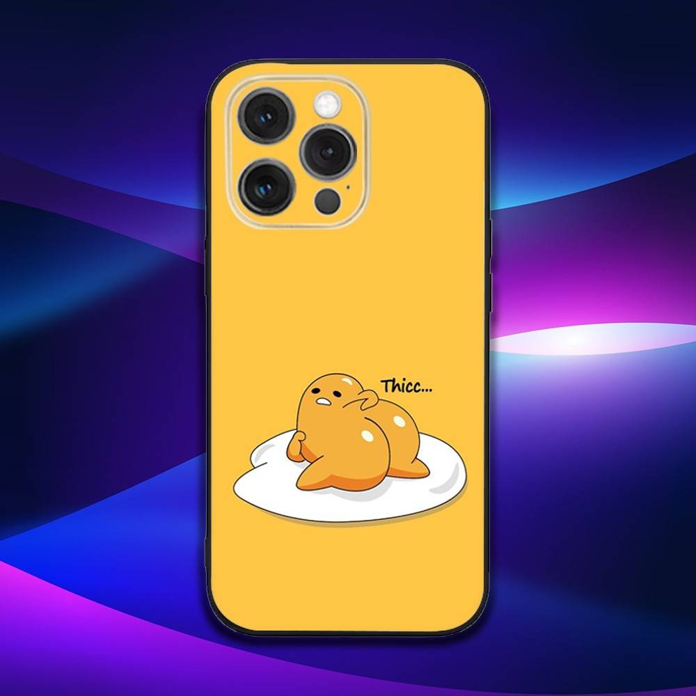 G-Gudetama Cute E-Egg Phone Case For iPhone 16e,16,15,14,13,12,11,Pro,X,XS,Max,XR,Plus,Mini Soft Black Cover