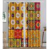 Bohemian Retro Window Area Covering for Bedroom Lightweight Fabric Polyester Sunshading Window Decorative Boho Printing Finished