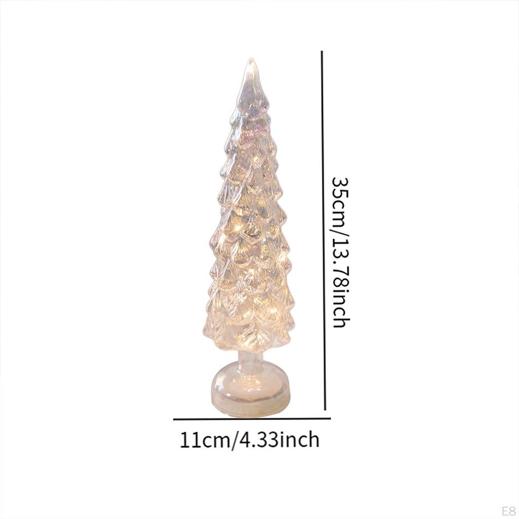 Lighted Tabletop Artificial Christmas Tree Decor Art Crafts Desktop Xmas Night Lamp