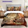 Johnny Hallyday Three-piece set (1 * duvet cover + 2 * pillowcase, without core) 2D Flat Christmas birthday gift Soft and comfortable Bedding set