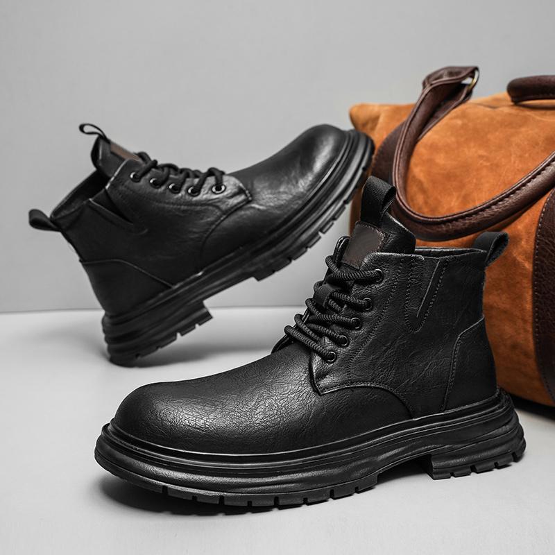 

Мода Мода Мужские Новые Ботильоны Роскошный Бренд Мужские Мотоциклетные Ботинки Ручной Работы Мужская Удобная Обувь с Высоким Голенищем Уличные Мужские Кроссовки 48 чёрный