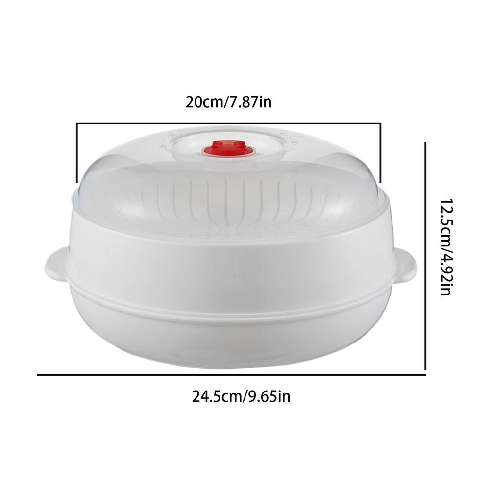 

white Microwave Heating Steamer Household Large Capacity Steamer Kitchen Steamer Box Steamer Rack Can Exhaust Steam