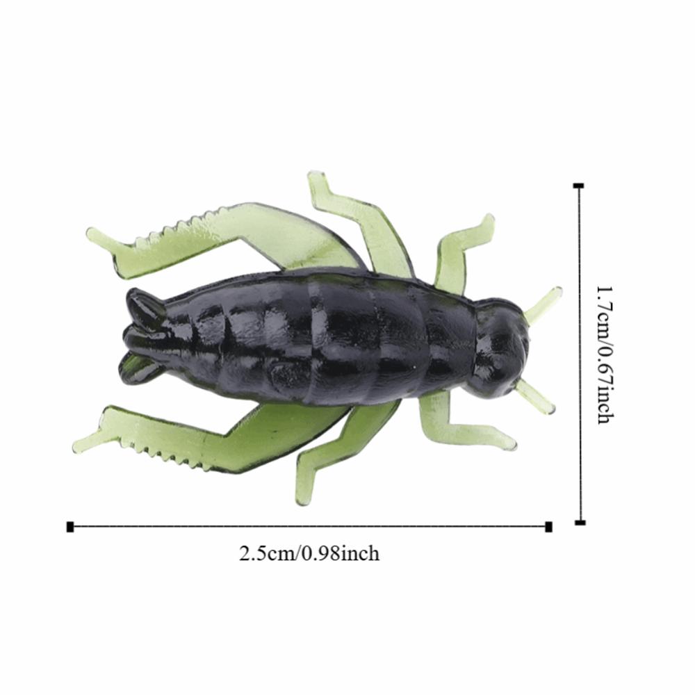 100PCS Reusable Cricket Baits Soft Fishing Lures Durable Fishing Baits Outdoor Fishing