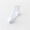 Men's White Summer Basketball Socks - Sweat-Absorbent, Deodorant, Mid-Tube, Ideal for Running & Sports