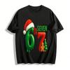 Weihnachtsspaß 6x7 Lebkuchenmann Baumdruck Lässiges Oberteil Reines Baumwoll-T-Shirt