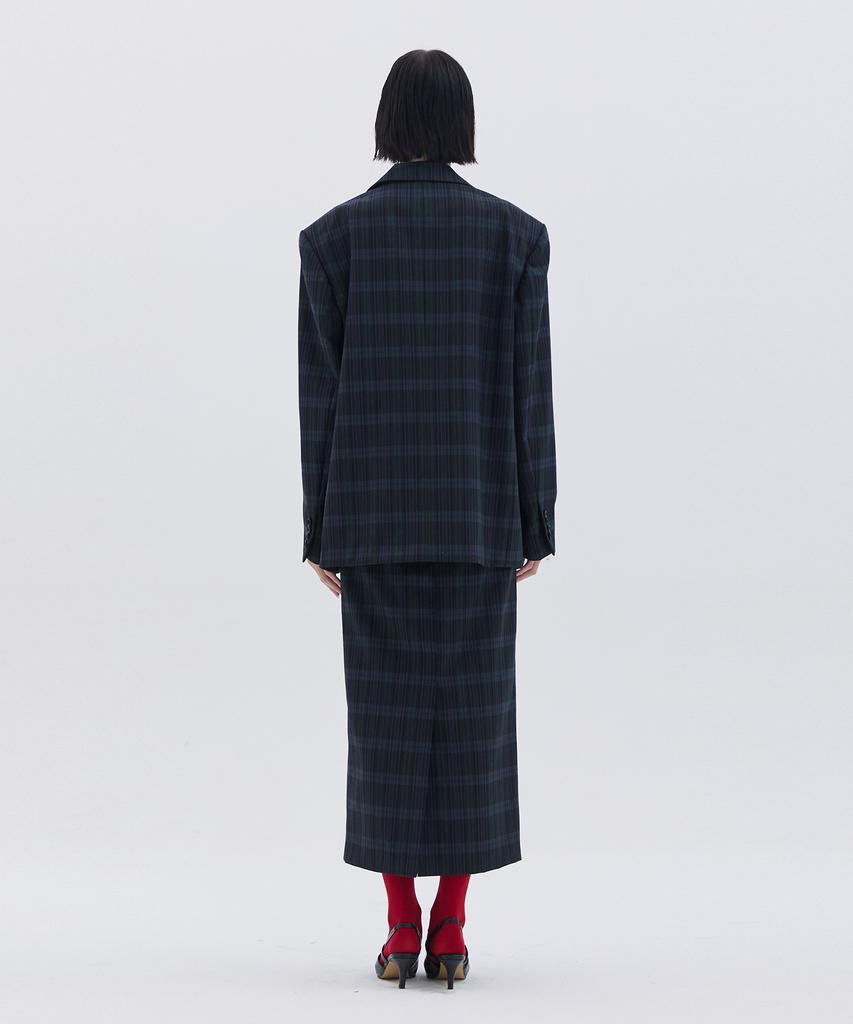 Bedermi Check Tailored Long Skirt