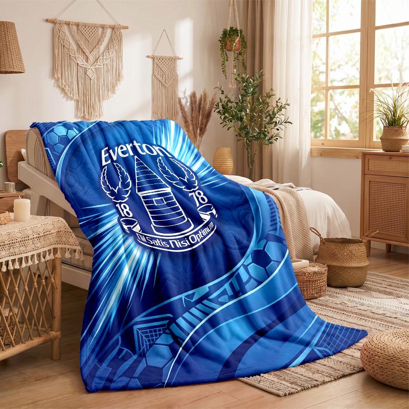 Everton Fußball Druck Flanell Decke Weich Warm Sofa Bett Überwurf für Zuhause Büro Schlafzimmer