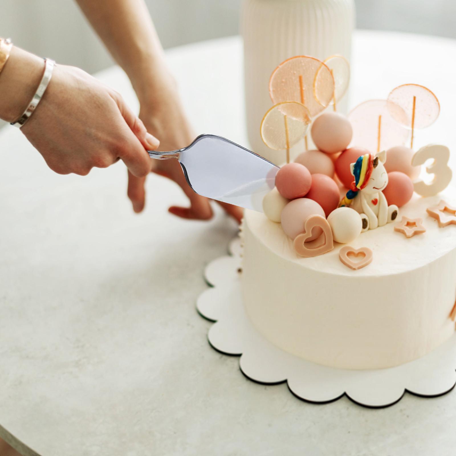 Лопатка для торта из нержавеющей стали с зубчатым краем — фото 5