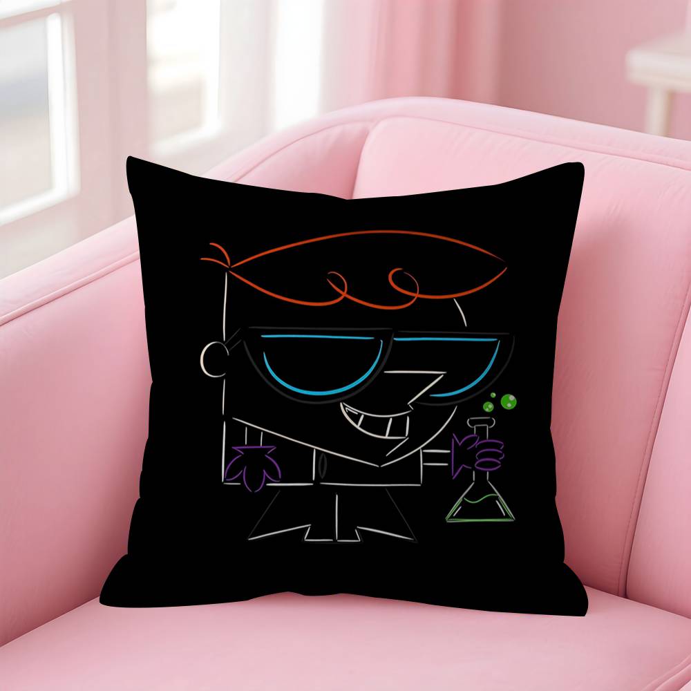 Cartoon DDexters LLaboratory Cushion Cover Decorative Pillow Sofa Home Decor Case Pillow Cases