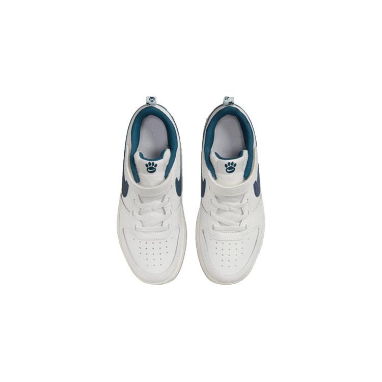 Nike Court Borough Collection Low 2 Se Comfortable Low top Skateboard Shoes White Blue Kids' DQ5980-100
