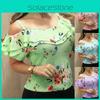 Women Floral Print Cold Shoulder Tops Stylish Summer Beach Tank Blouses Shirt In Multiple Colors