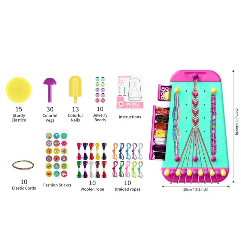 Friendship Bracelet Maker Set Inspires Creativity and Hands On Skills for Unique Designs for Kids and Beginners