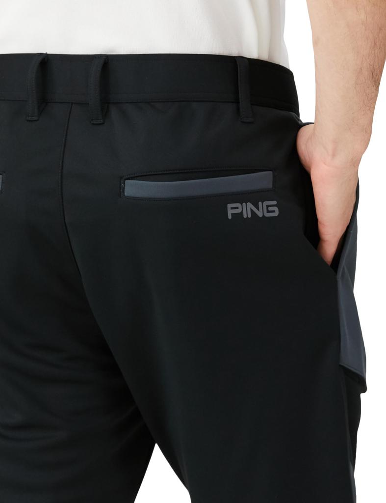 PING Apparel Men's AddElm Series Shorts (Add.03/boost: Body Support & All-Direction Stretch) / Golf Conditioning / 621-4132101 010_Black, Size 3L