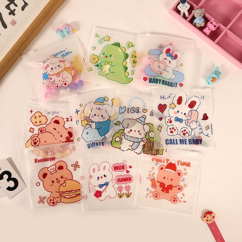 

Transparent Zipper Bag Waterproof Storage Bag INS Candy Bag School Office Nice Day