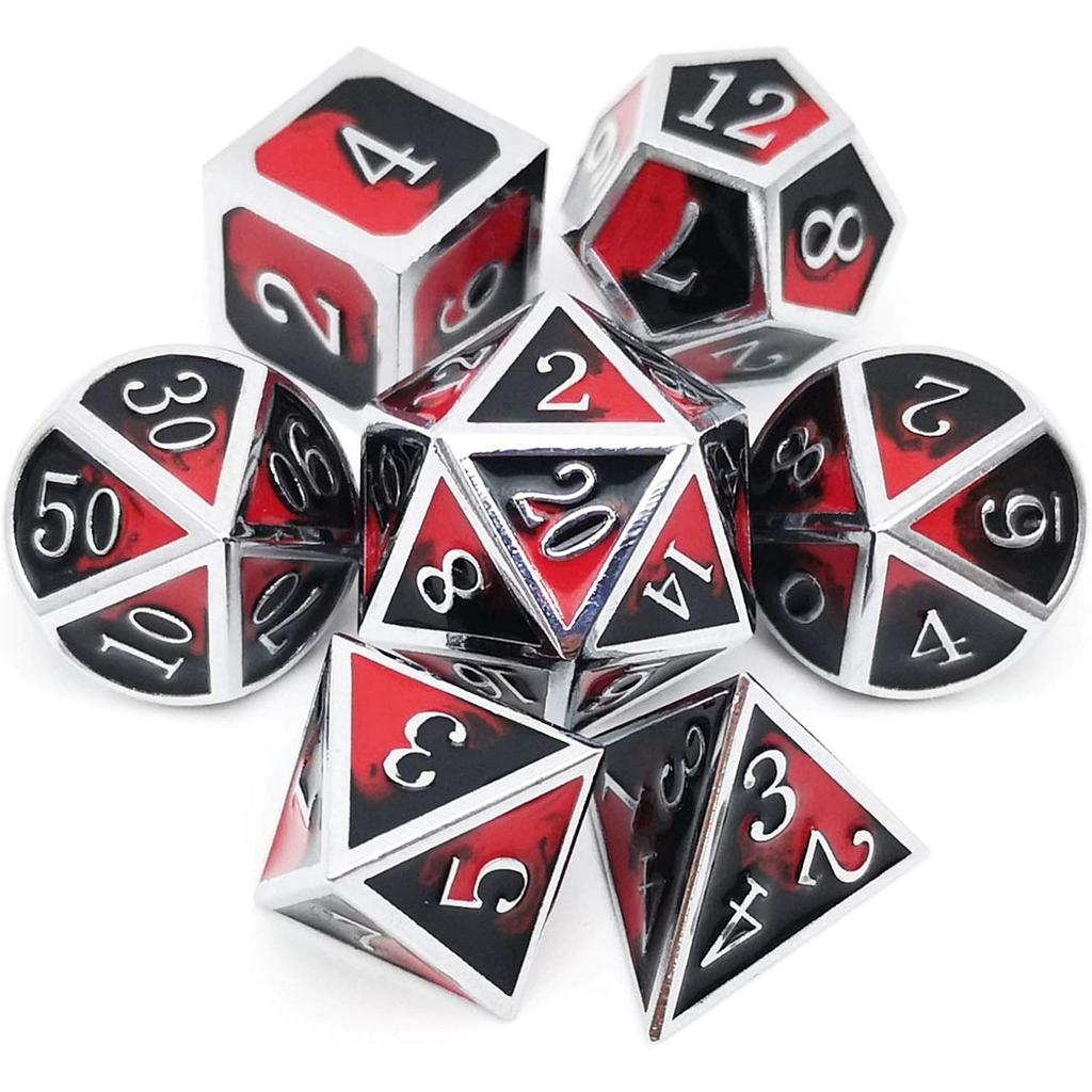 DND Metal Dice Set D&D Metal DND Dice for Dungeons and Dragons RPG Games-Vampire