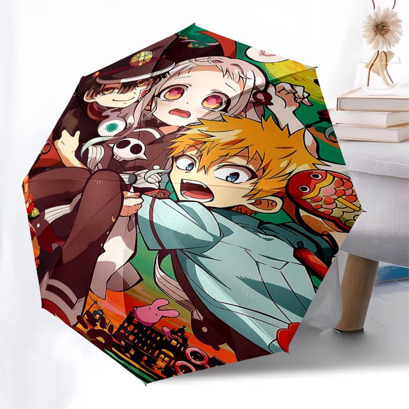 1pc Anime Characters Automatic Opening Umbrella Portable Folding Design with 8-Bone Iron Frame, Perfect for Outdoor Use, Festive Gifts, Travel, Daily
