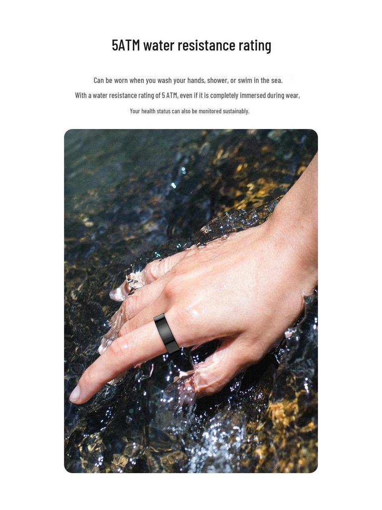 R09 Smart Ring: Heart Rate, Blood Oxygen, Sleep, Sports Tracker, Waterproof, Bluetooth Photo, with Charging Case